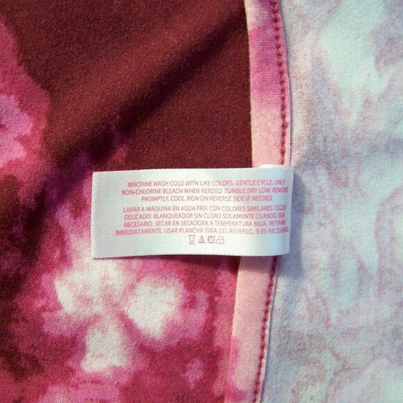 NOBO No Boundaries Shirt Top Butter Soft XL 15-17 Juniors Strappy Purple Tie Dye - Picture 10 of 10